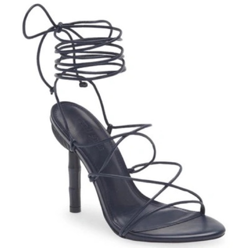 Cult Gaia Soleil Ankle Tie Sandal in Navy Size 38 (IT/EU)